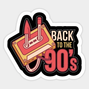 90s - BACK TO THE 90'S lovely retro vintage cassette design Sticker